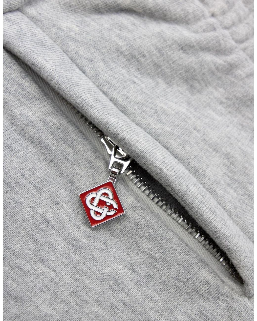 Casablanca Gray Cashmere Blend Sweat Shorts Marle for men