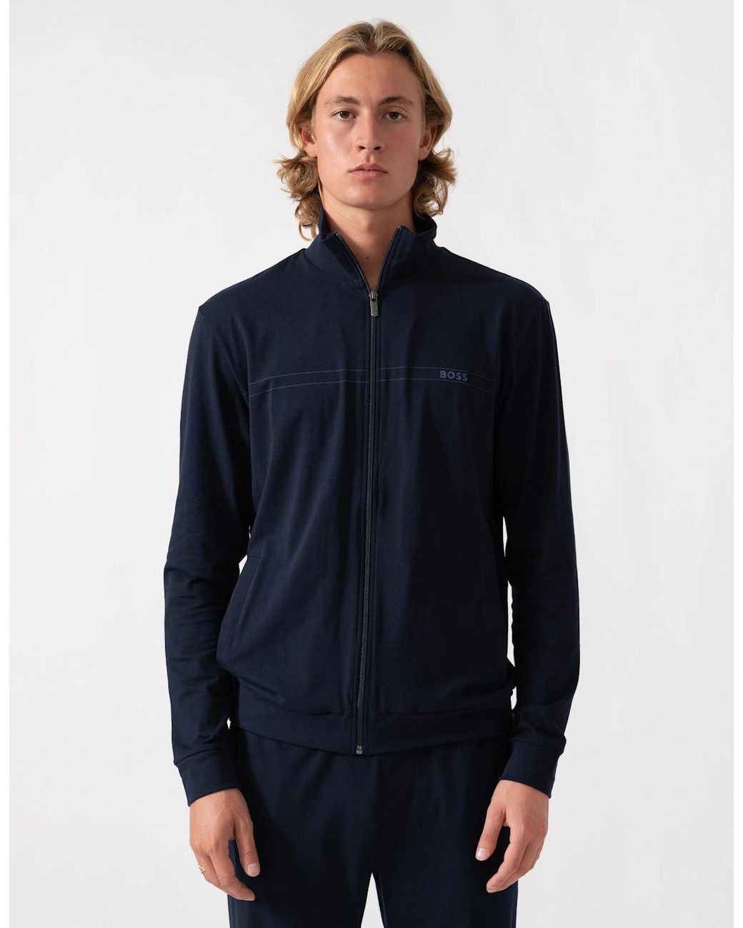 Boss Blue Boss 365 Stretch-Cotton Loungewear Set With Logo Print for men