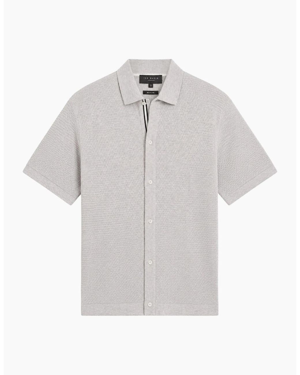 Ted Baker White Connyr Regular Button Through Shirt for men