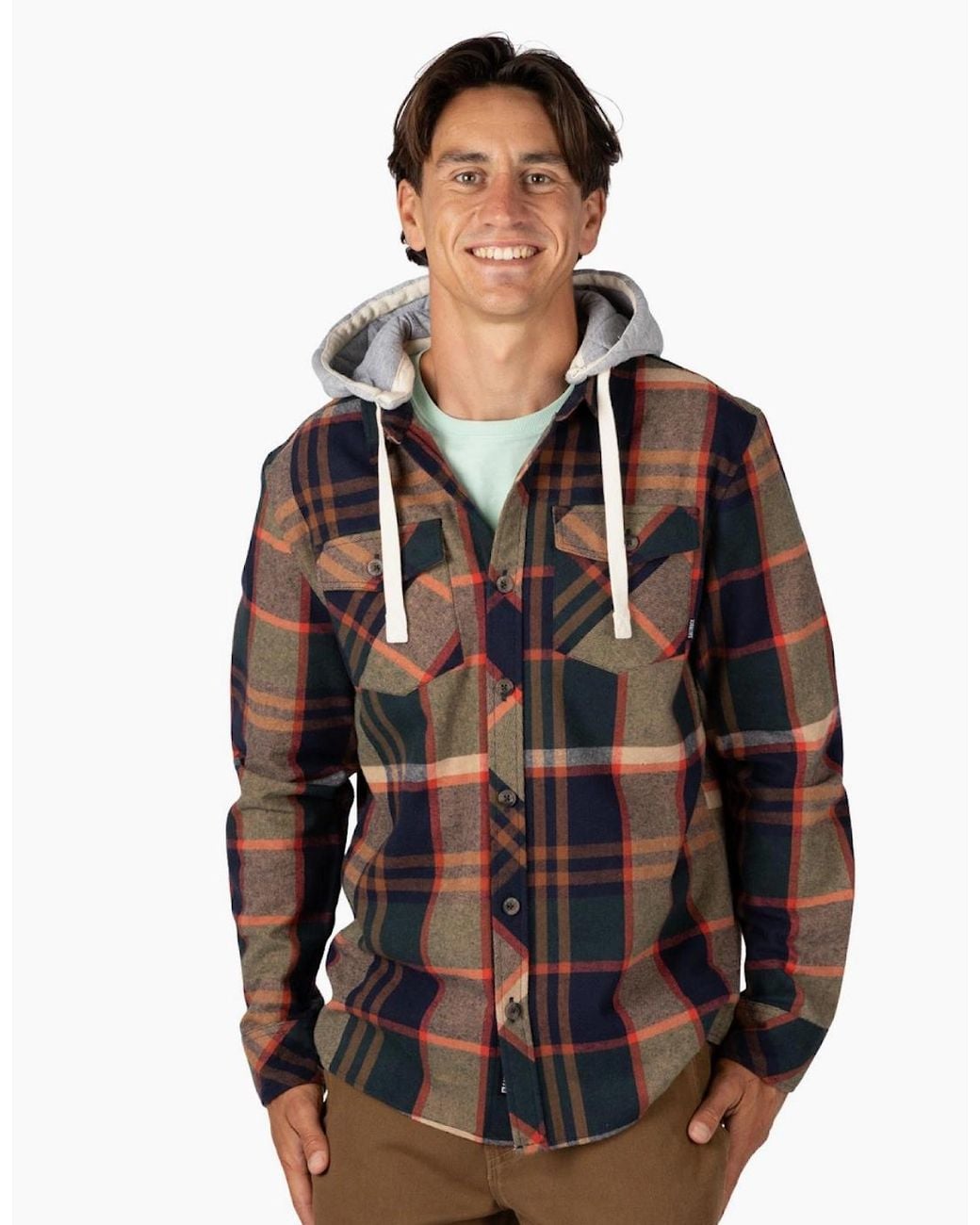 Saltrock Black Beale Hooded Long Sleeve Shirt for men