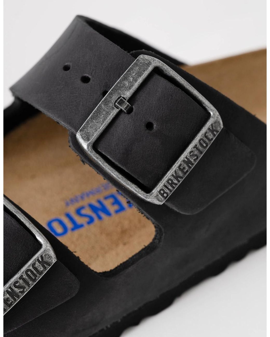 Birkenstock Arizona Black Soft Footbed Oiled Leather Sandals