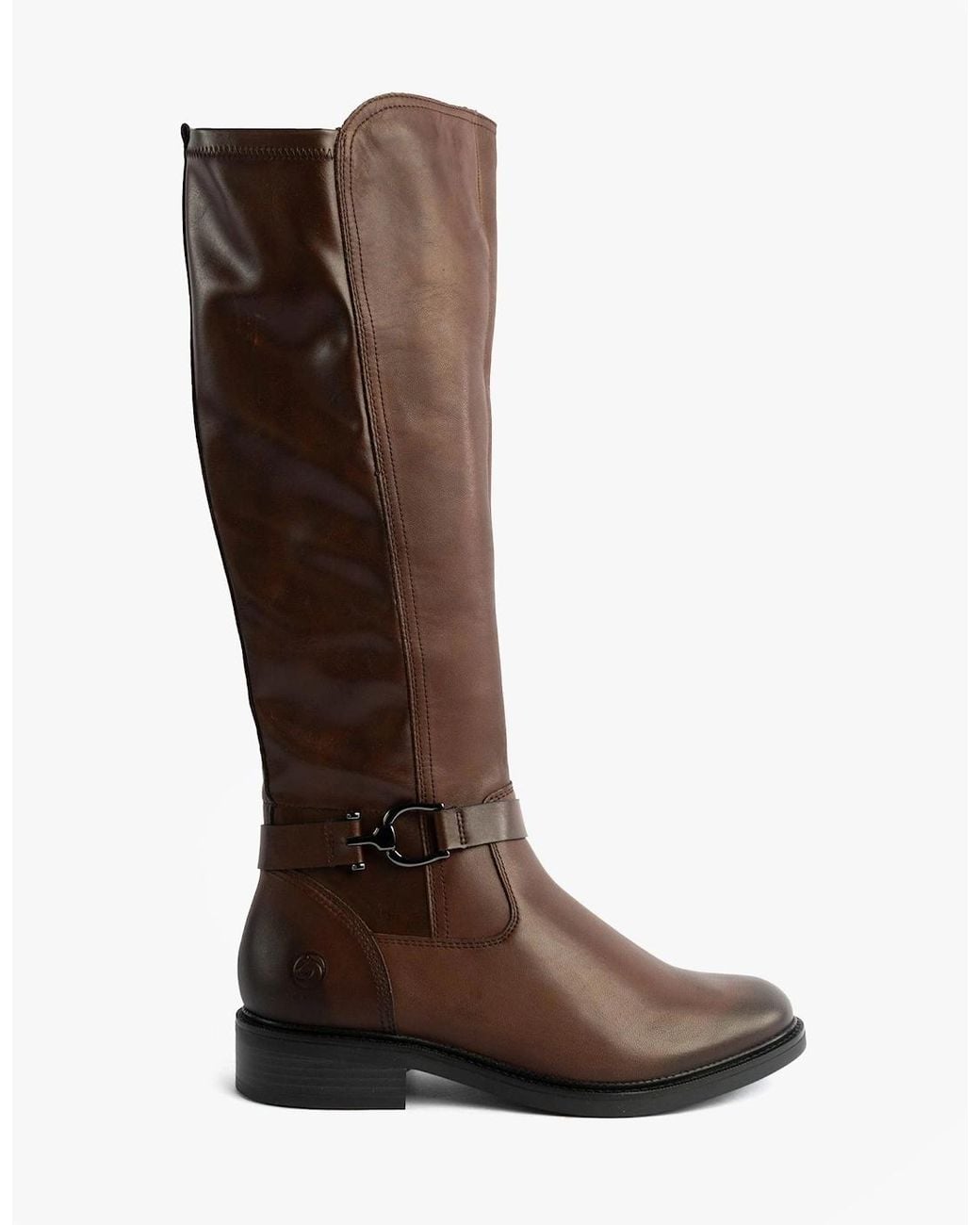 Remonte Brown Leather Tall Knee High Boots