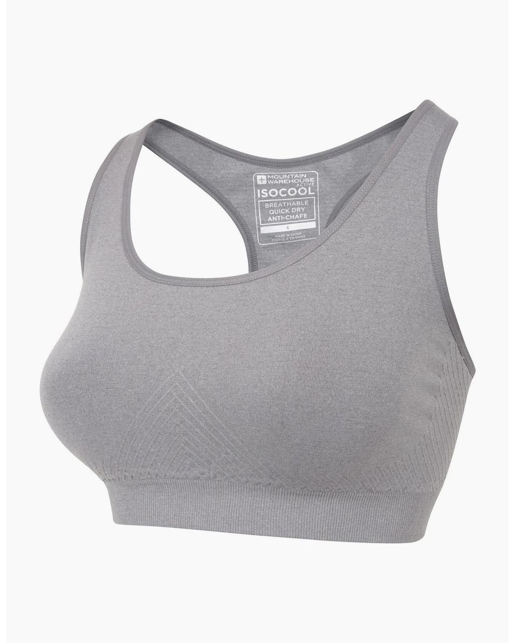 Mountain Warehouse Gray Ladies Anti-Chafe Seamless Sports Bra