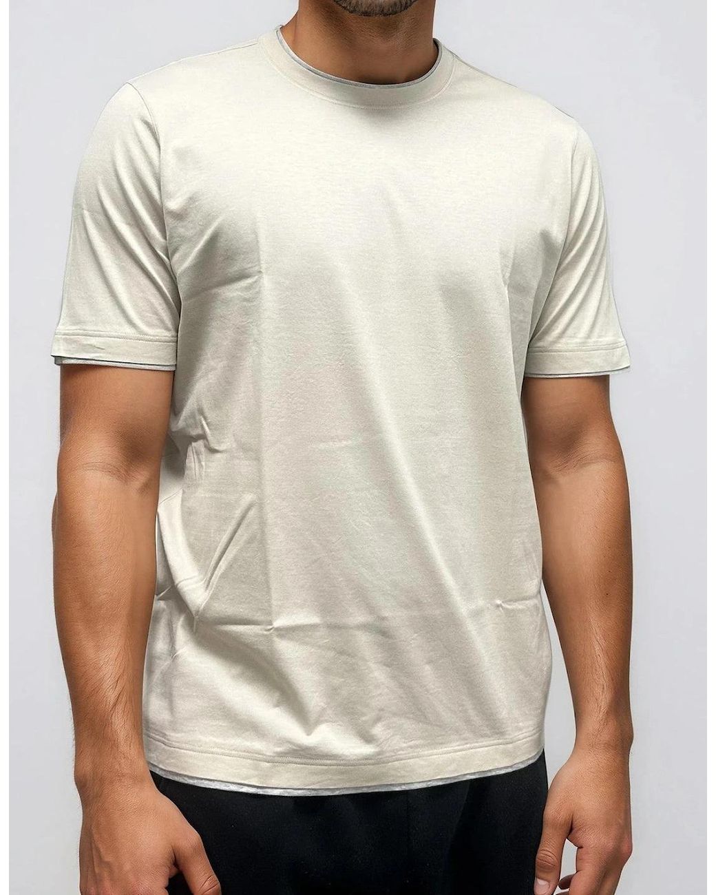 Gran Sasso Natural Pure Cotton T-Shirt for men