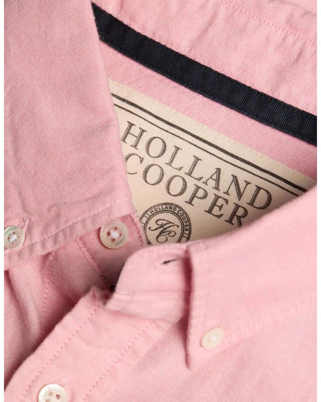 Holland Cooper Pink Classic Oxford Shirt Soft for men