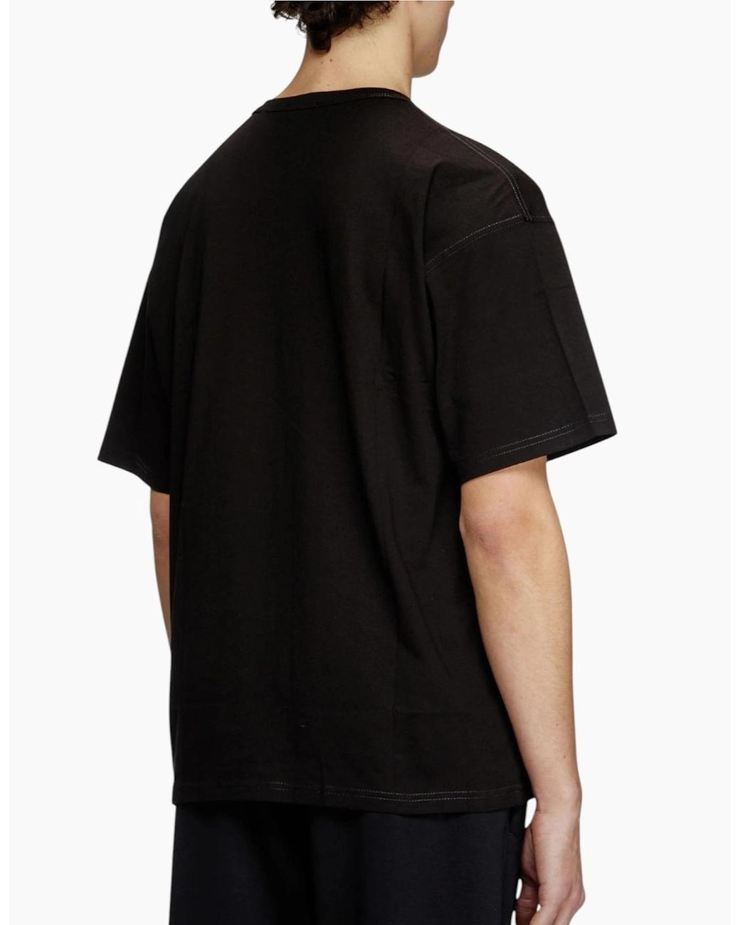 DIESEL White T-Shirt Cotton Relaxed Summer Tee for men