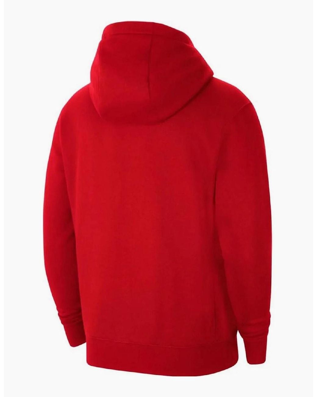 Nike Red Park 20 Cotton Zip Collar Hoodie for men