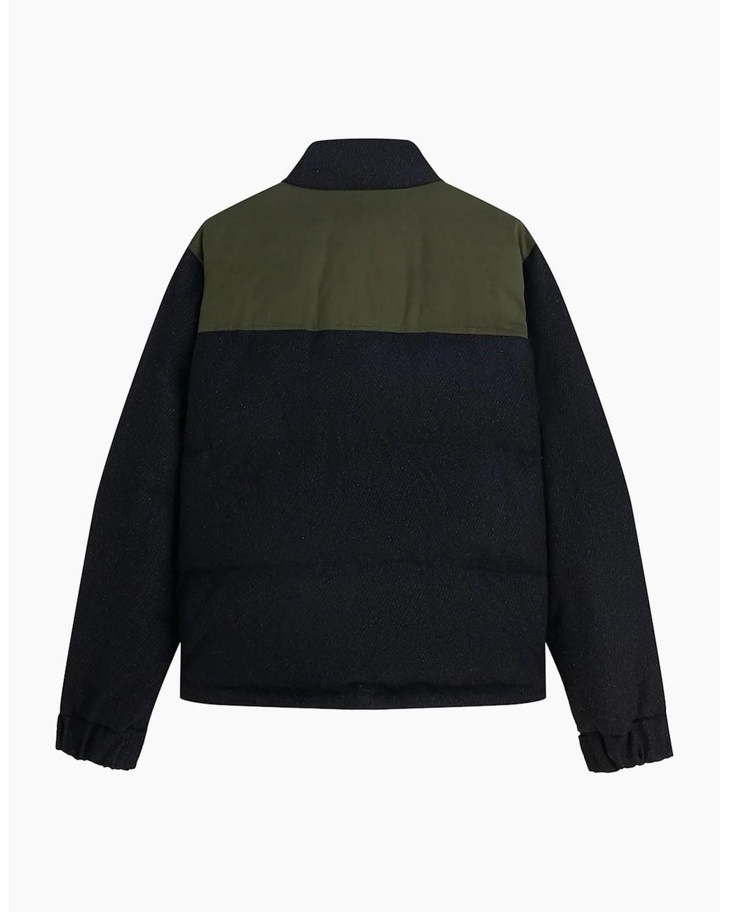 Scotch & Soda Black Heritage Wool Puffer Jacket Sky Captain for men