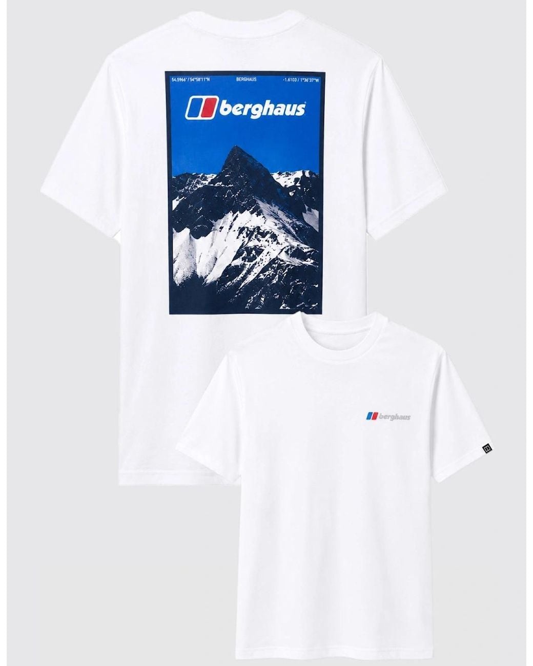 Berghaus Blue Threshold Peak Mountain Graphic T Shirt for men