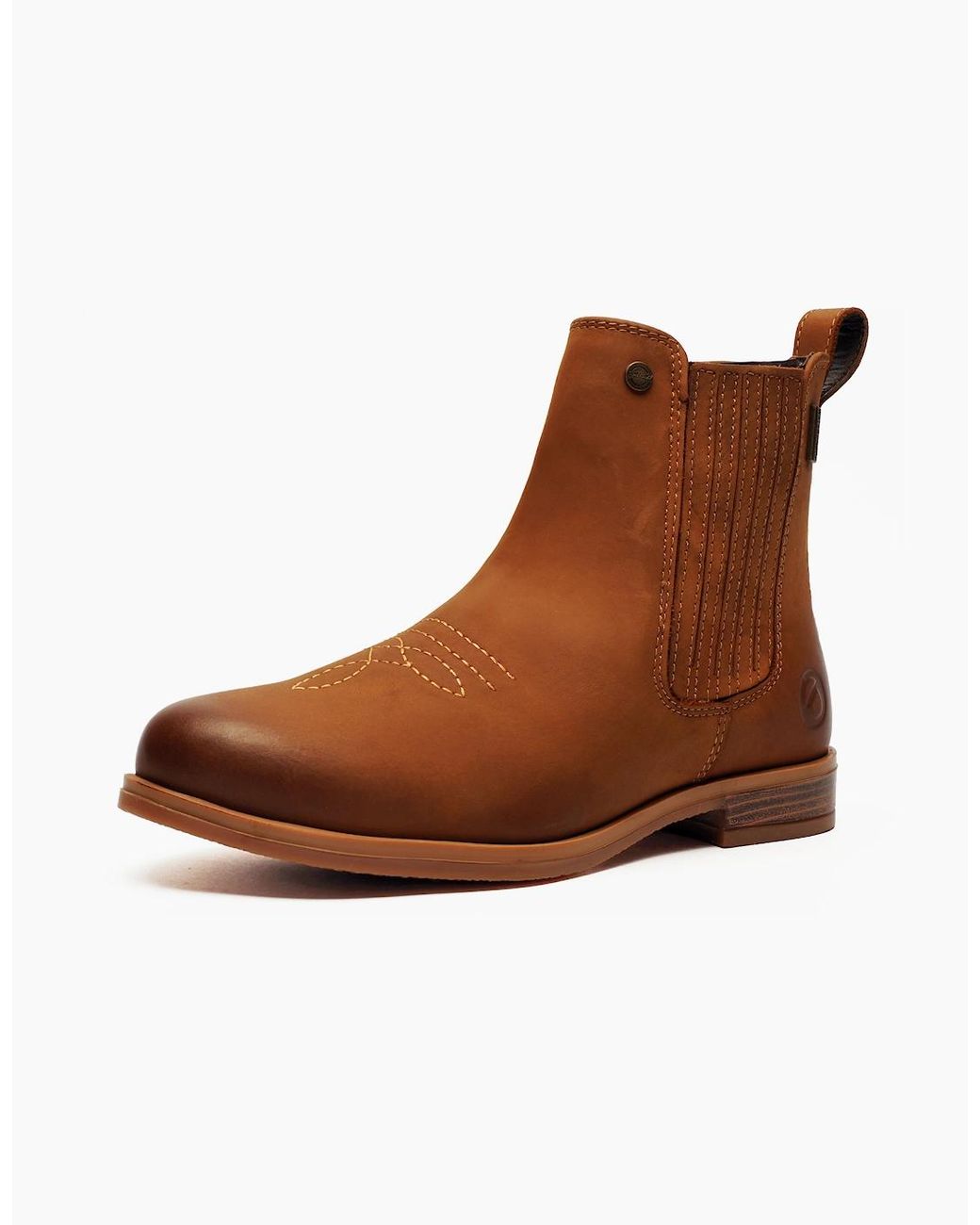 Cotswold Brown Didbrook Waterproof Leather Ankle Boots Tan