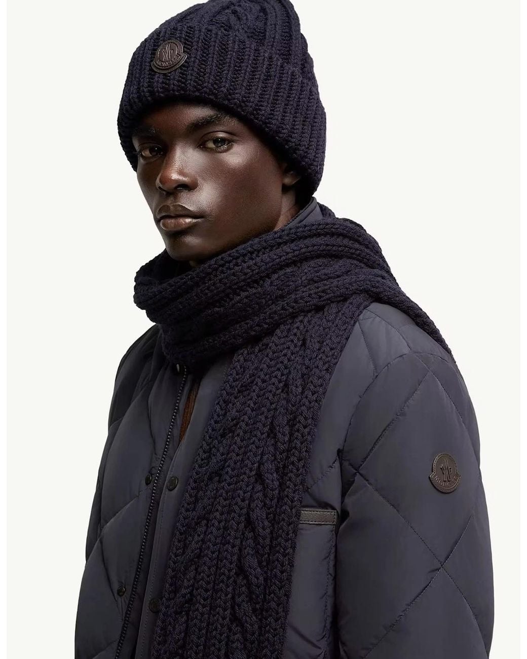 Moncler Blue Archive Logo Hat for men