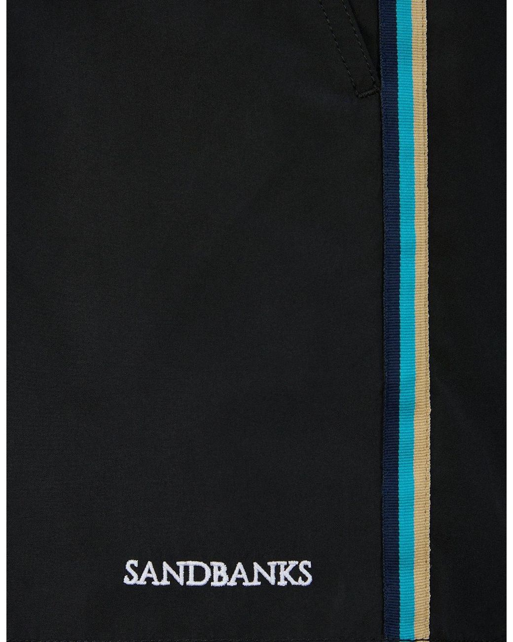 Sandbanks Black Side Stripe Swim Short for men