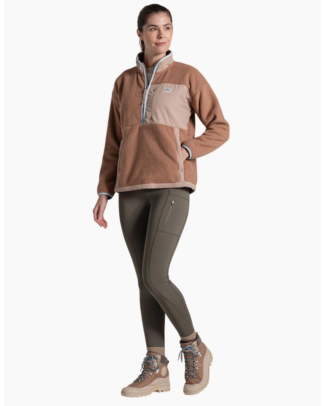Craghoppers Brown Ladies Grange Half Zip Fleece Jacket