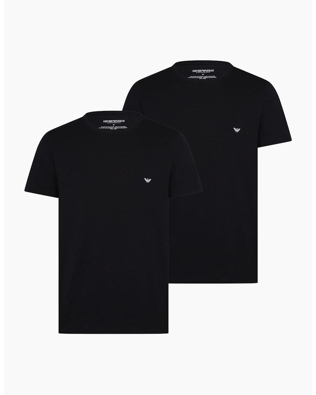 EA7 Black Logo T-Shirt for men