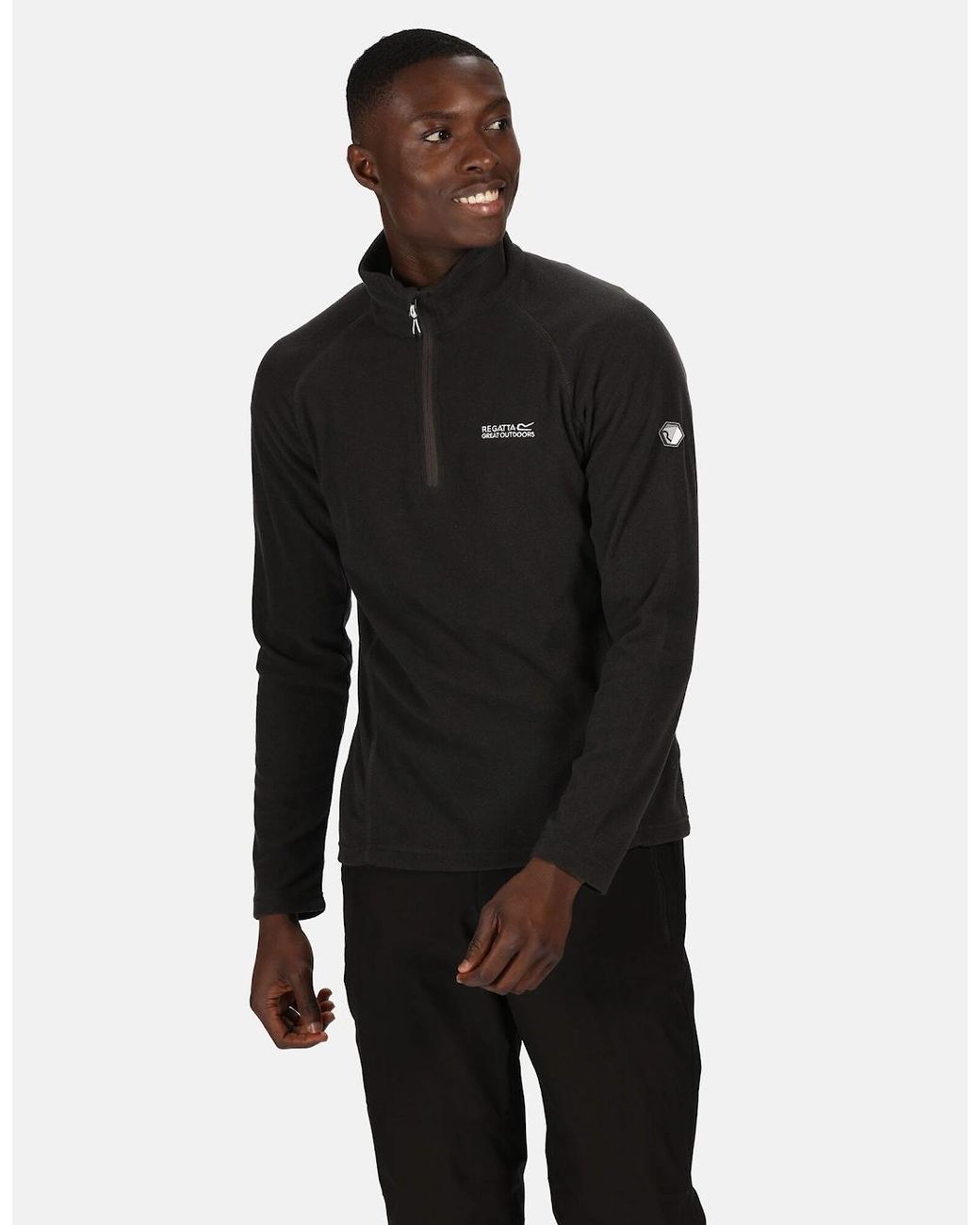 Regatta Black Great Outdoors Montes Fleece Top for men