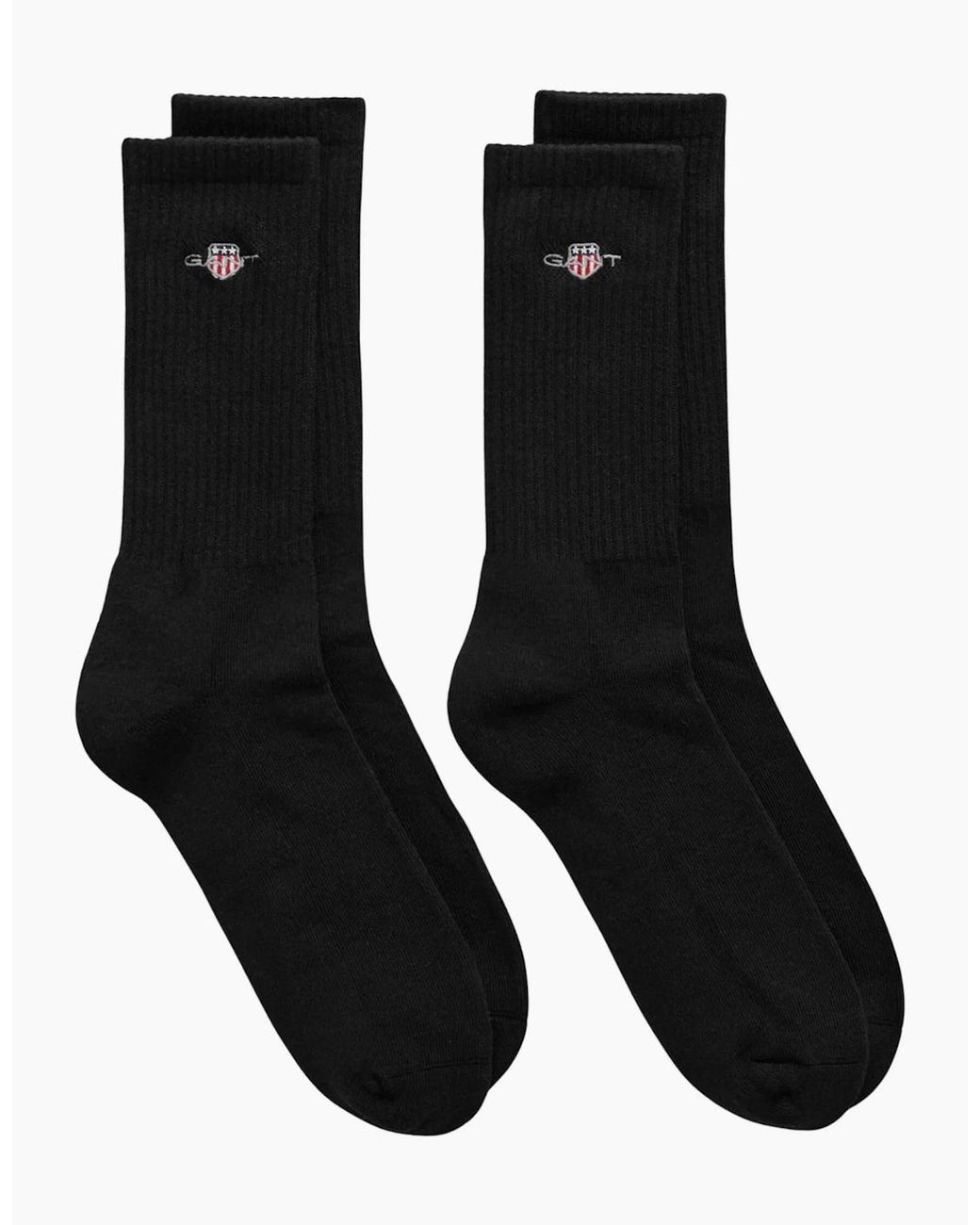 Gant Black 2-Pack Shield Logo Sports Socks for men