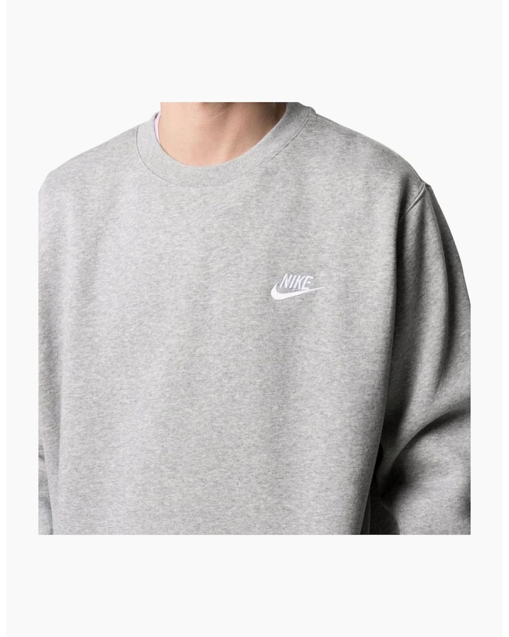 Nike Gray Logo Crewneck Sweater for men