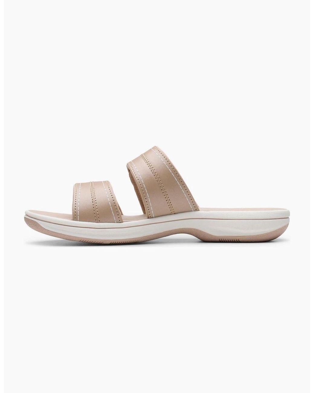 Clarks White Brinkley Maye Sandals