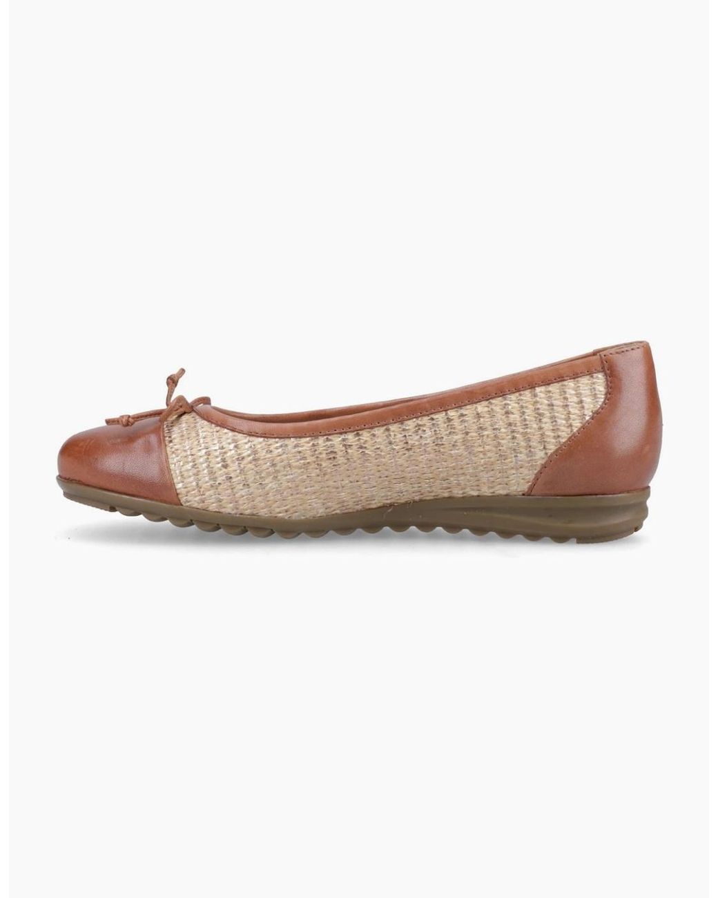 Hush Puppies Brown Laurie Toe Cap Ballerinas