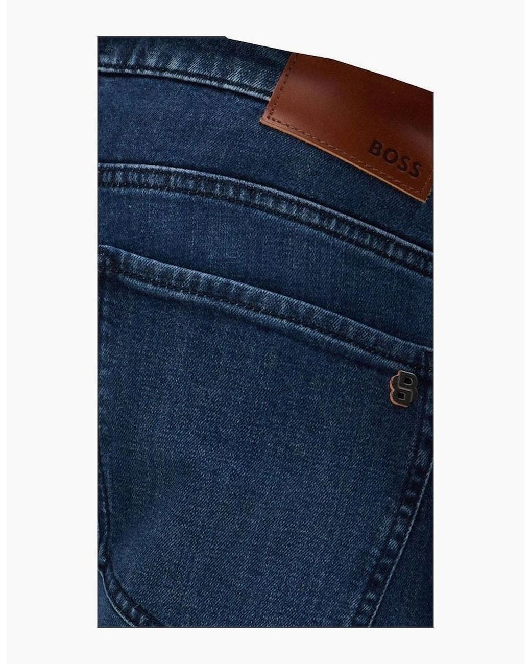 Boss Blue Regular Fit Maine Denim Jeans for men