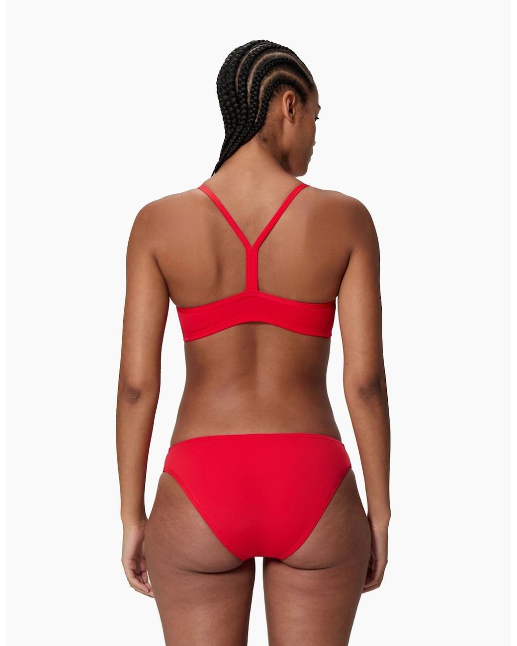 Speedo Red Ladies Logo Endurance+ Thin Strap Two-Piece Swimsuit