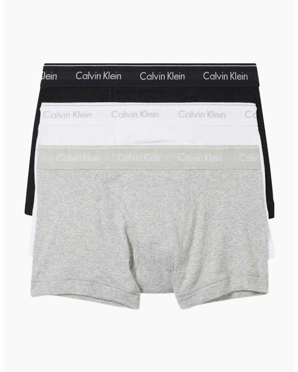Calvin Klein White 3-Pack Cotton Classics Boxer Trunks for men