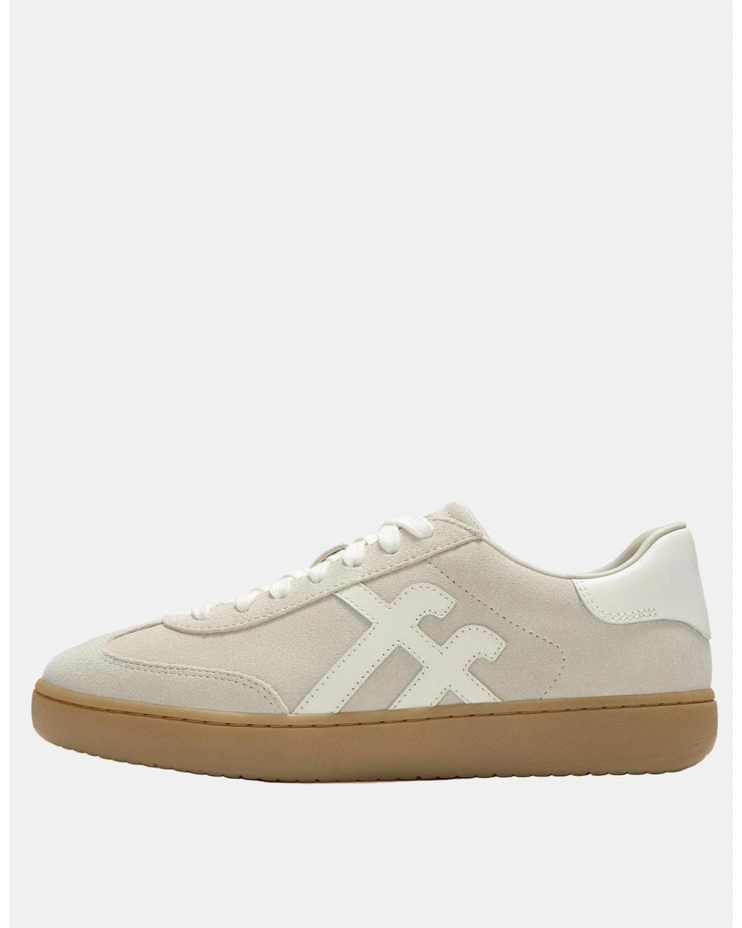 Fitflop White The Dash T-Toe Suede Sneakers