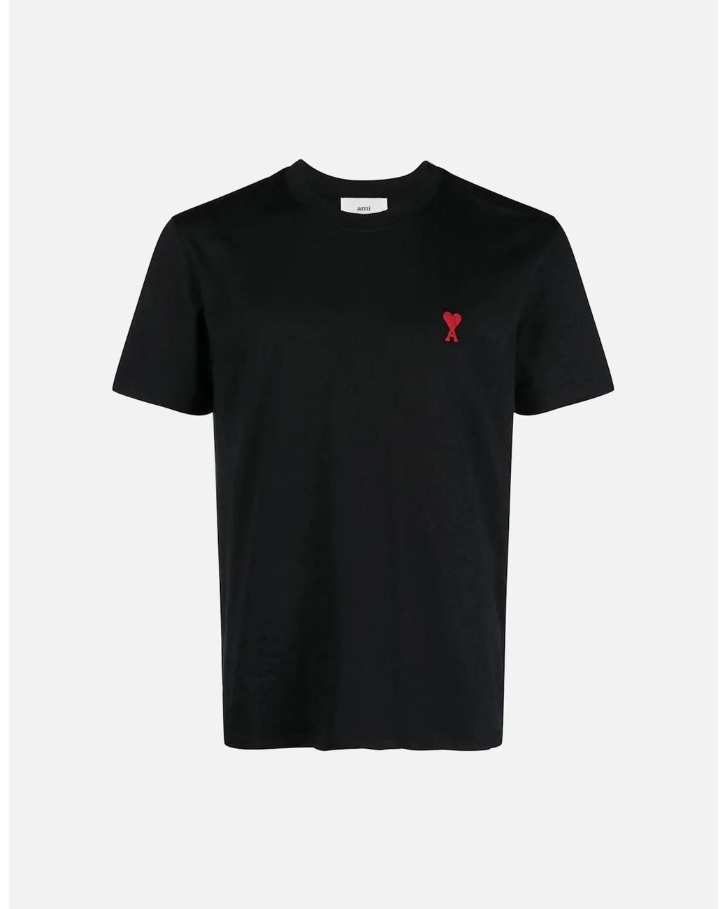 AMI Black Heart Logo Le Coeur T-Shirt for men