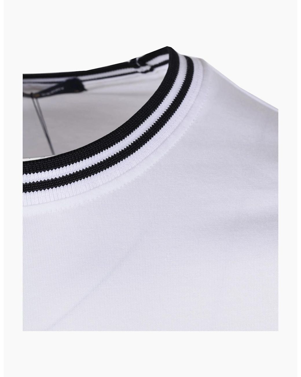 Fred Perry White Twin Tipped T-Shirt for men