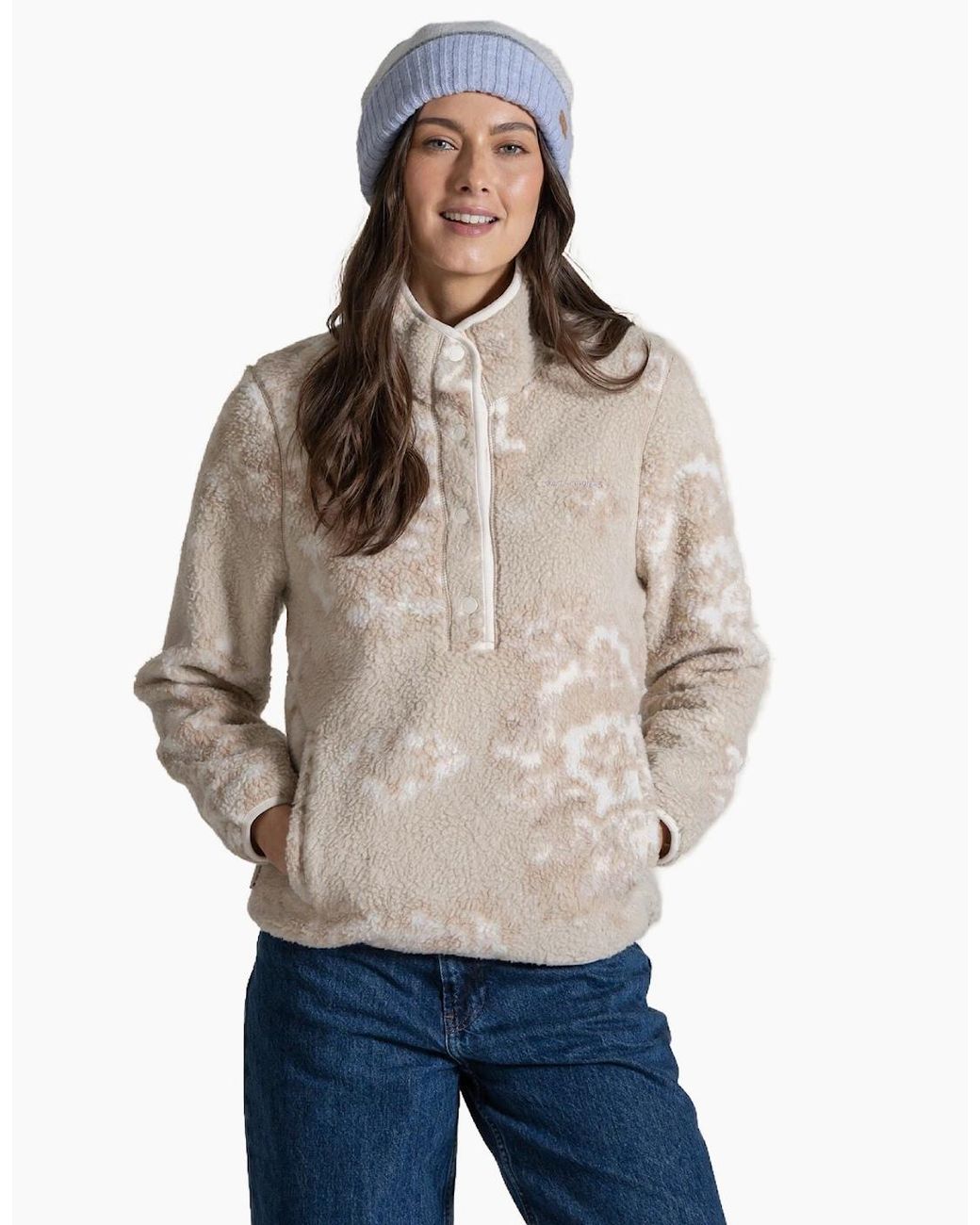 Craghoppers Natural Rosemary Ii Quick Dry Borg Half Zip Fleece