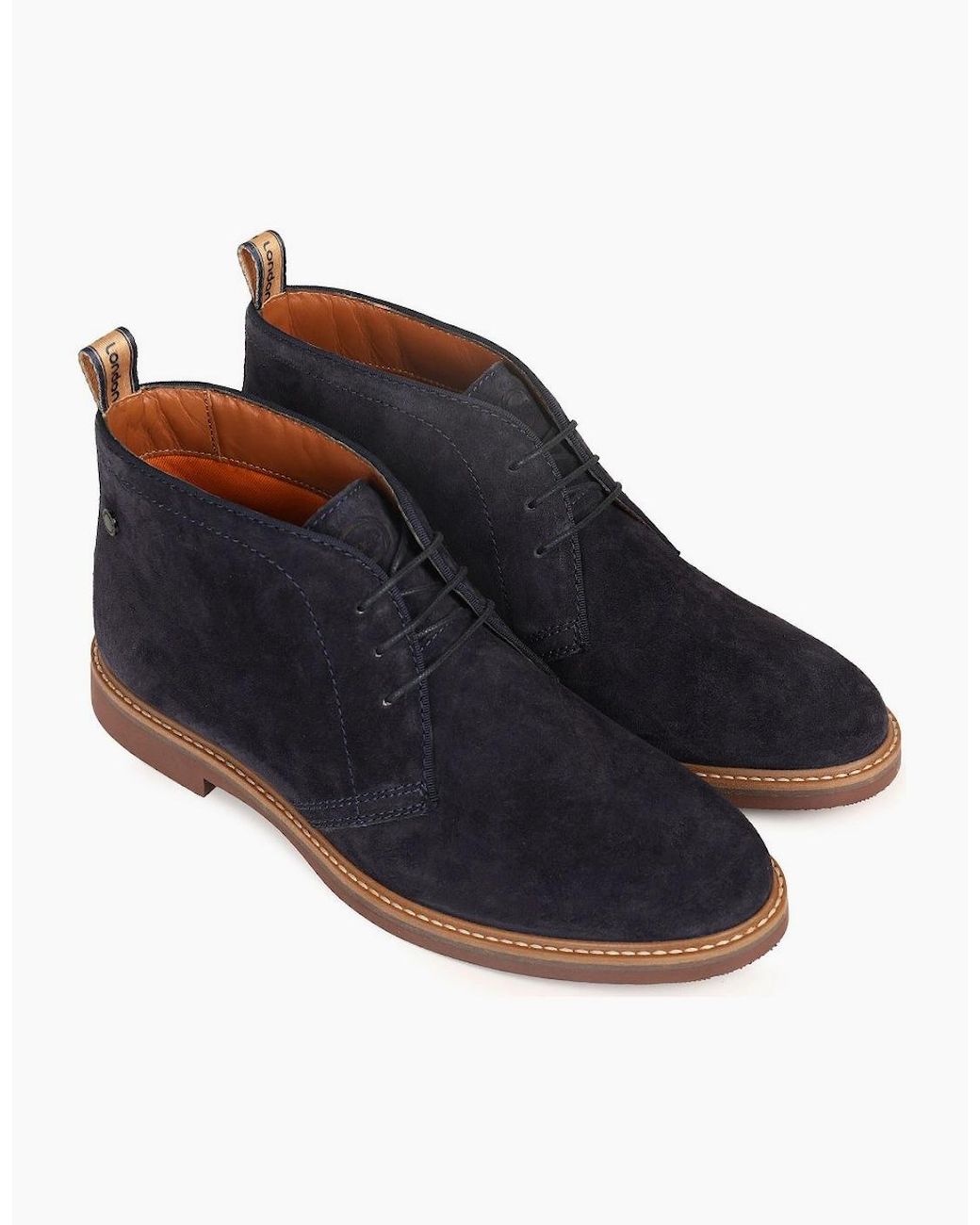 Base London Blue Carlton Chukka Boots for men