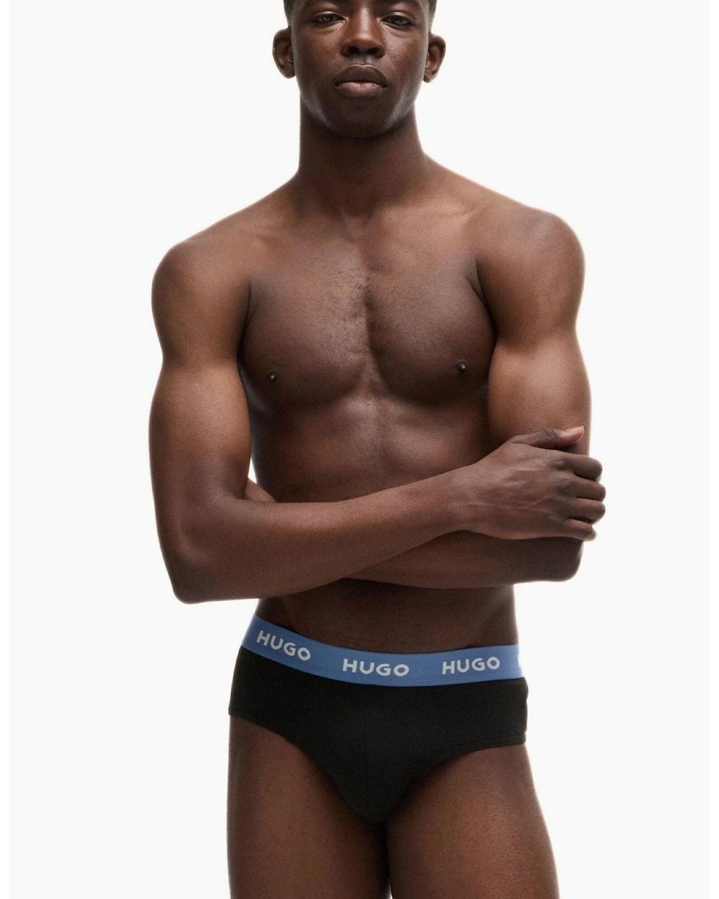 Boss Blue 3-Pack Classic Logo Briefs, W/ /Mint for men
