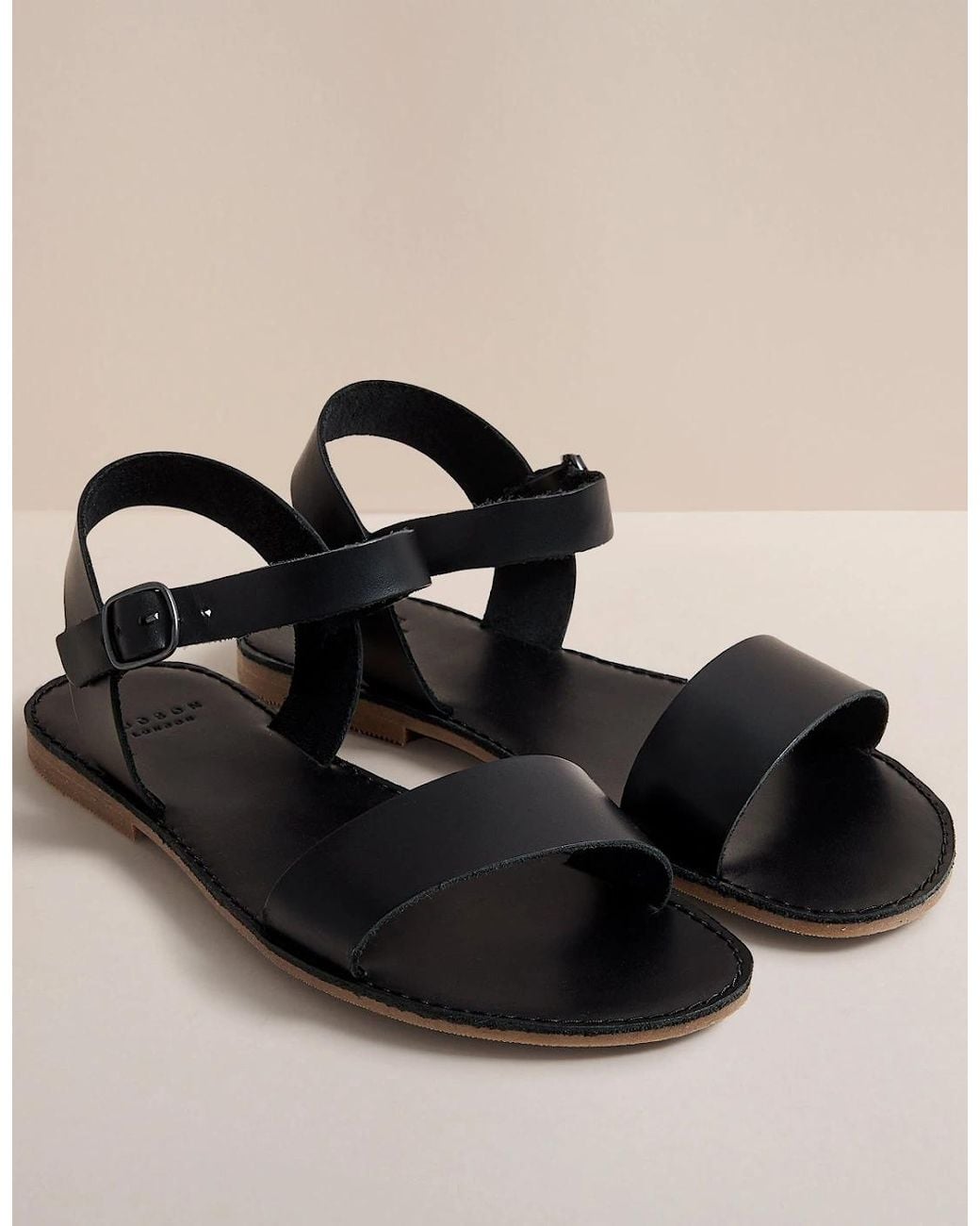 Hudson Black Rosemary Leather Sandal