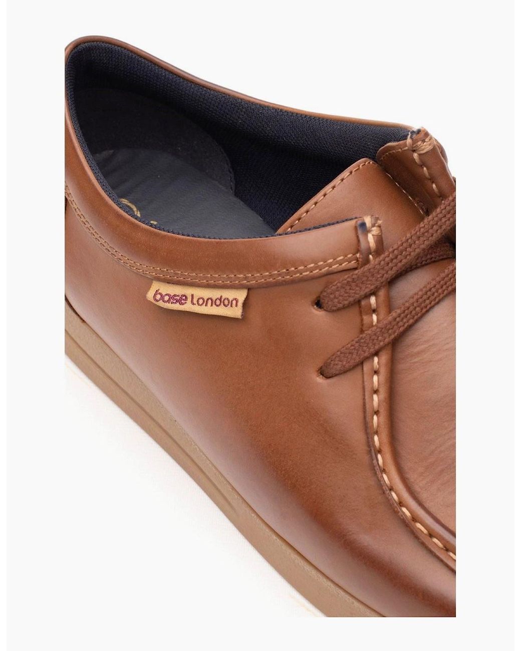 Base London Brown London Koko Leather Tan Moccasins Shoes for men