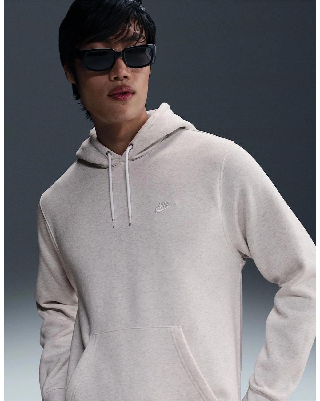 Nike Gray Sportswear Club Fleece Pullover Hoodie for men
