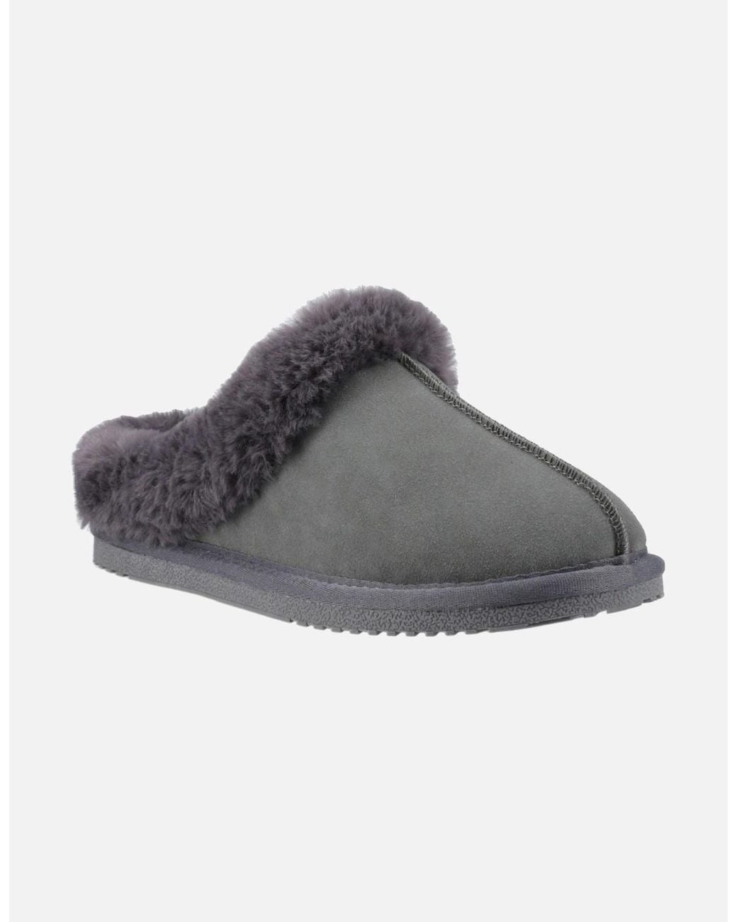 Hush Puppies Gray Amara Suede Slippers