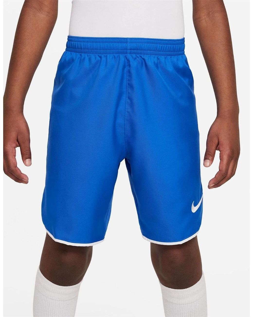 Nike Blue Laser V Athletic Shorts With Notch Hem