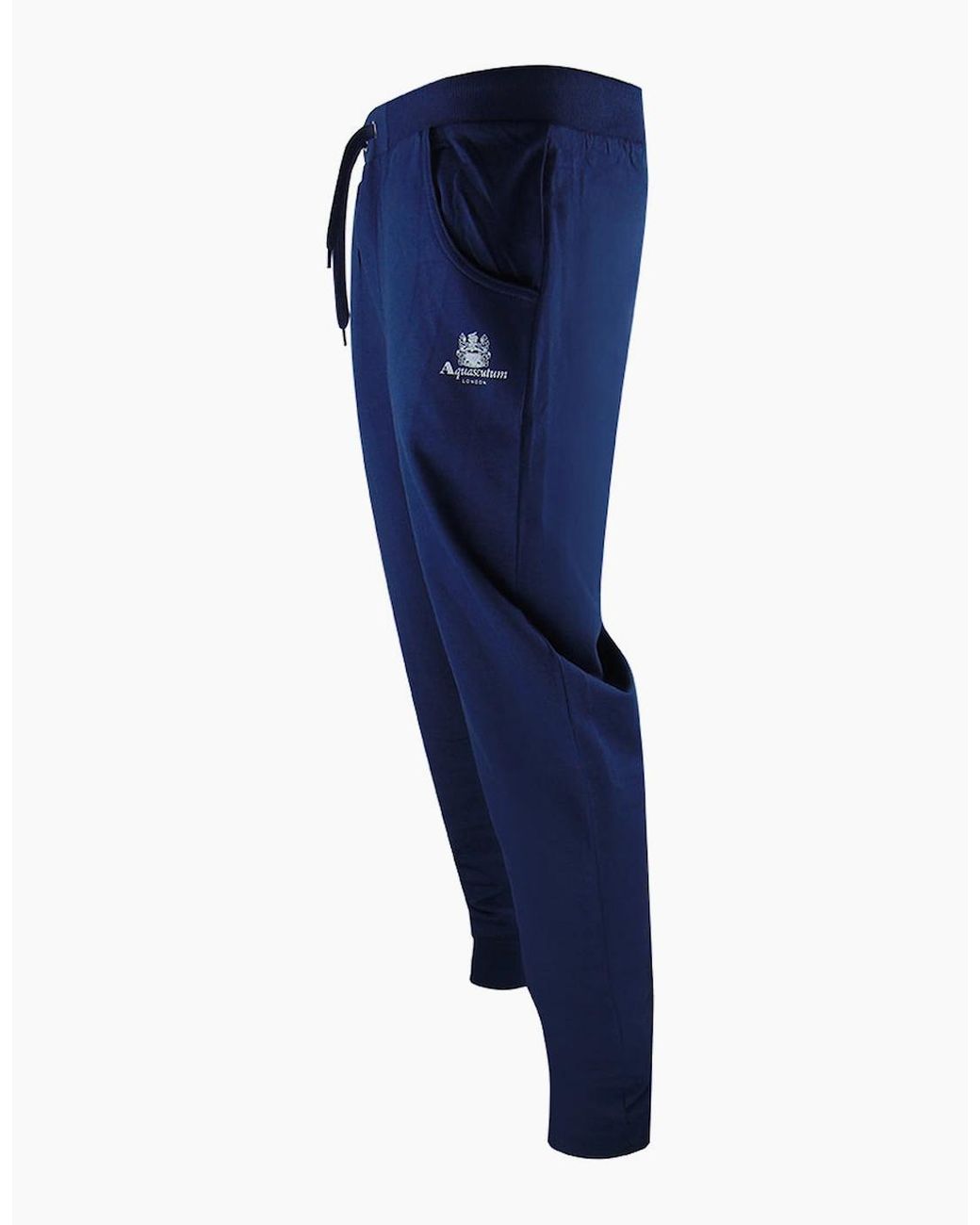 Aquascutum Blue London Logo Crewneck Tracksuit Pants Set for men