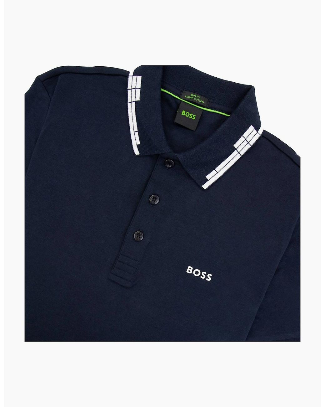 Boss Blue Paule Slim Fit Laxury Cotton Polo 402 for men