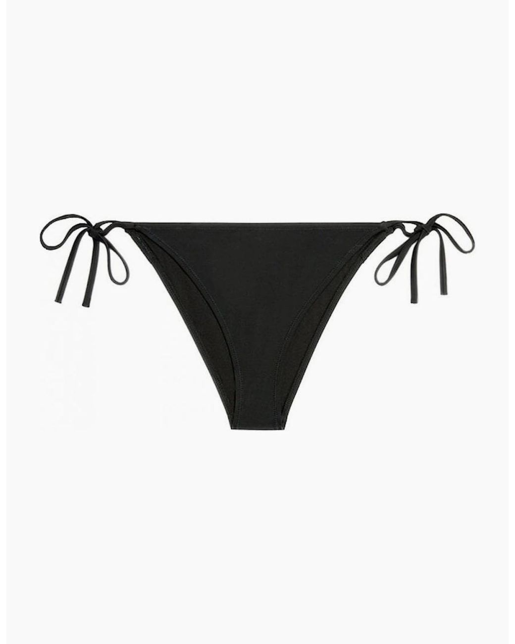 Calvin Klein Black Swimwear Intense Power String Side Tie Cheeky Bikini Bottoms