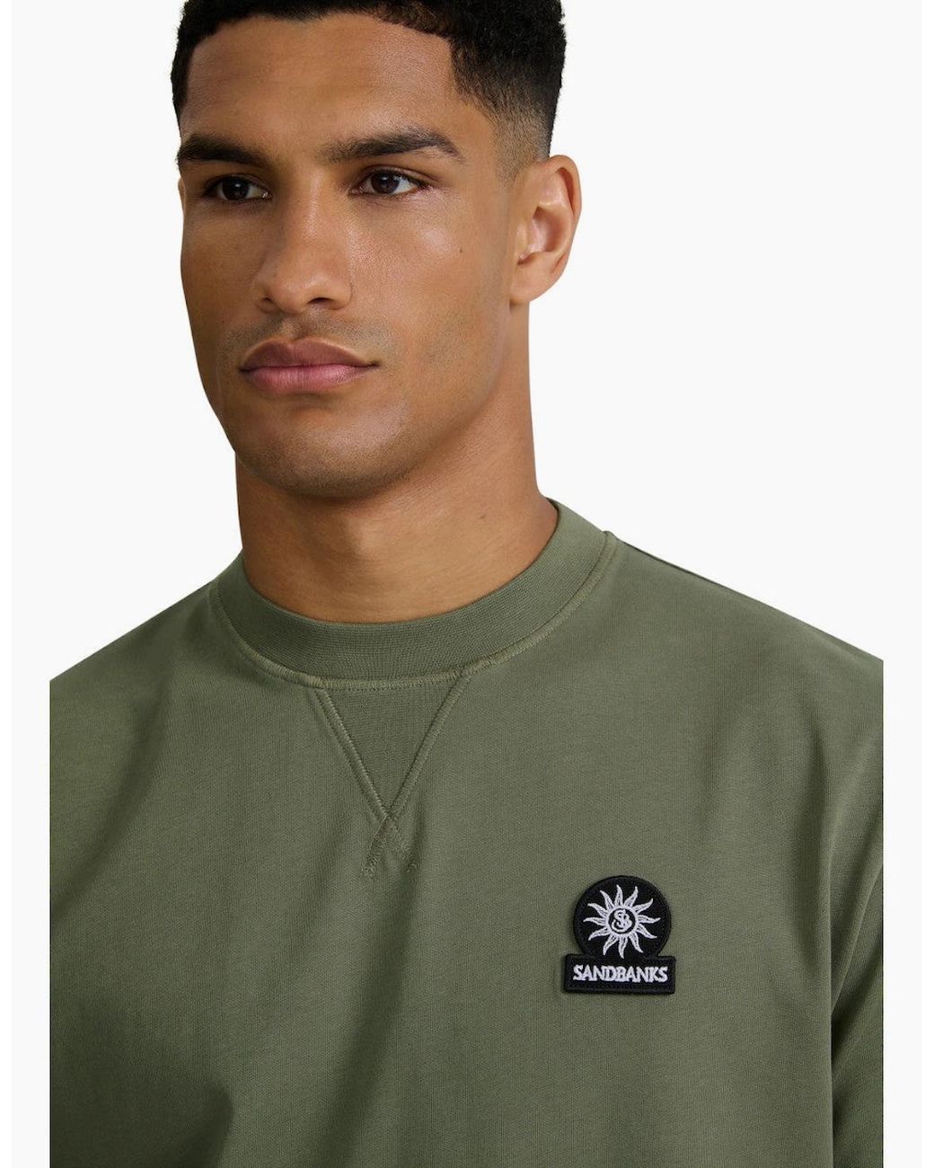 Sandbanks Green Relaxed Fit T-Shirt for men