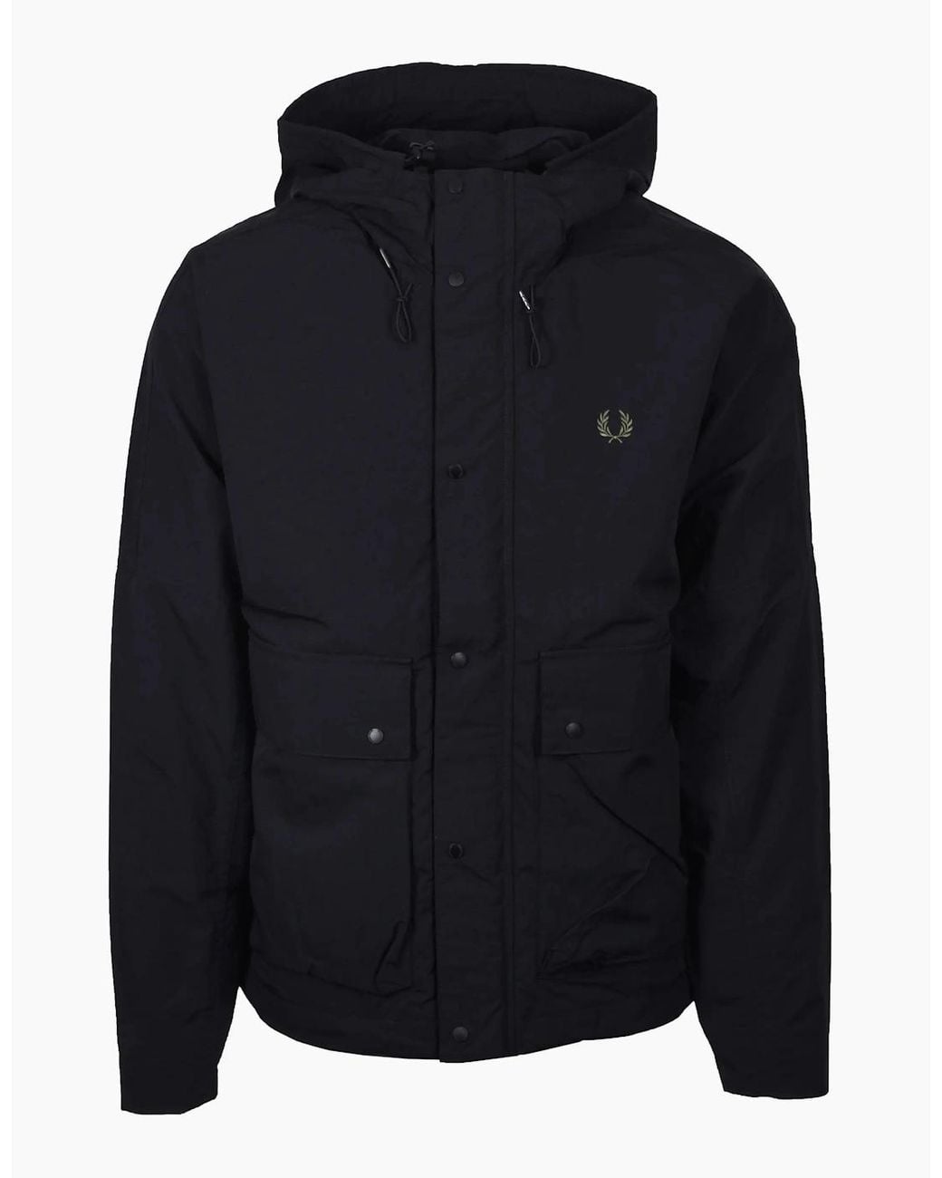 Fred Perry Blue Cropped Ripstop Parka for men