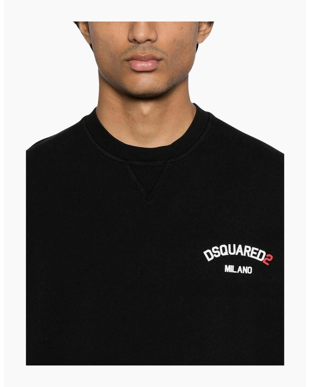 DSquared² Black Small Milano Logo Cool Fit Sweatshirt for men