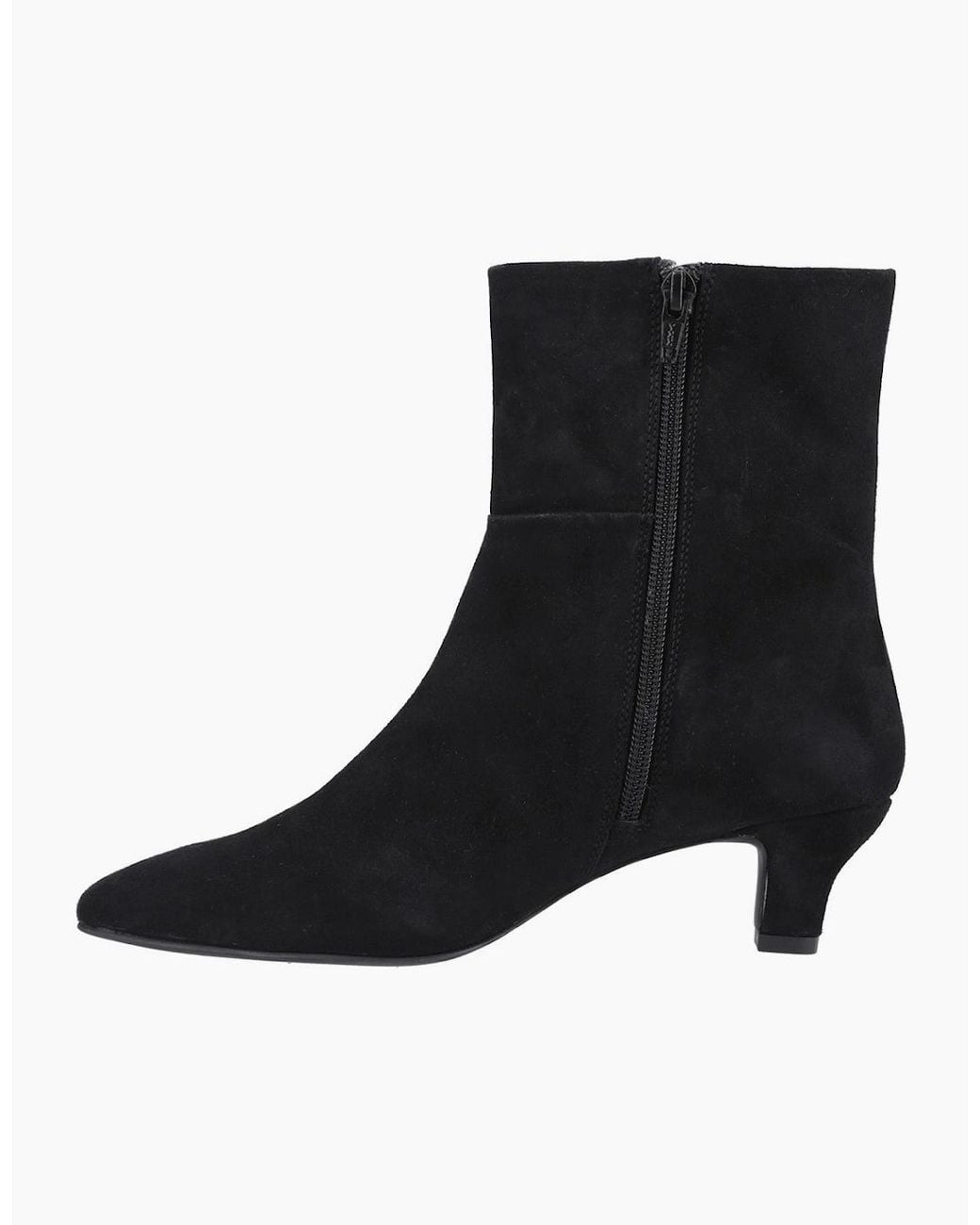 Hush Puppies Black Nahla Kitten Heel Boot Ankle Boots