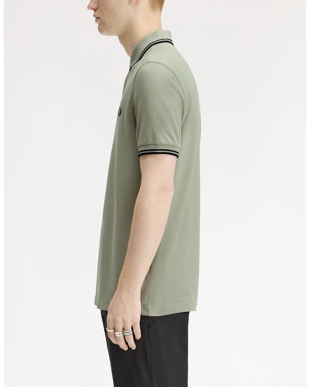 Fred Perry Green Twin Tipped Polo Shirt for men