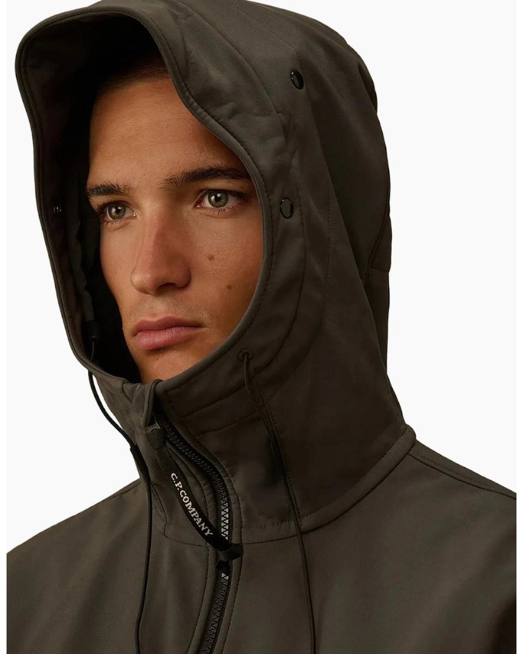 C P Company Black Shell-R Goggle Jacket for men
