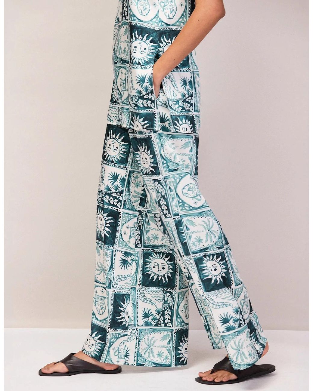 Ro&zo Blue Zodiac Print Trousers
