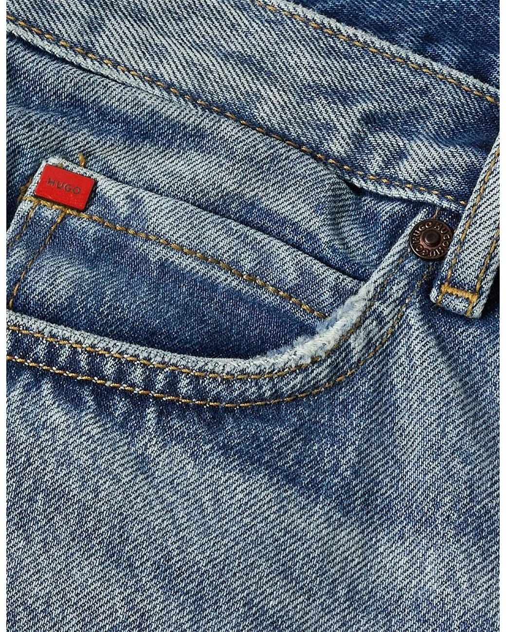 Boss Blue Five Pocket Design Slim Fit Jeans for men