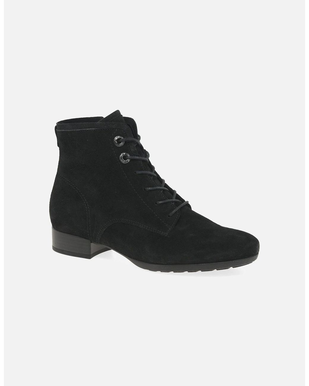 Gabor Black Boat Ankle Boots