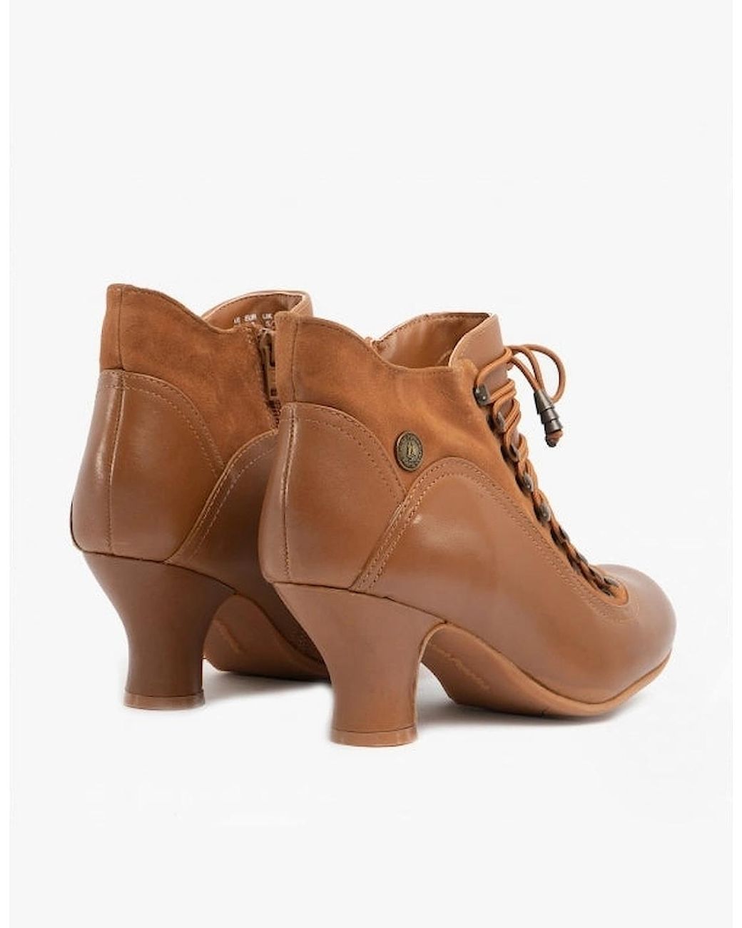 Hush Puppies Brown Vivianna Leather Zip Boots Tan